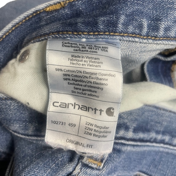 Carhartt 22W Womens Jeans Original Fit Straight Leg - Picture 4 of 7